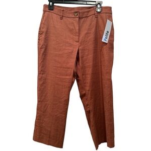 J. Jill NWT Linen Stretch Linen Blend Cropped Pants Capris Neutral Sz 10P